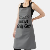 World's Best Grill Guy Quote Men's Long Apron エプロン (インサイチュ)