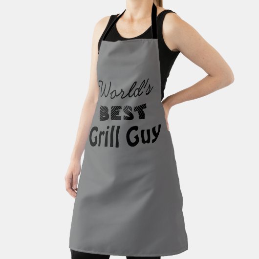 World's Best Grill Guy Quote Men's Long Apron エプロン (インサイチュ)