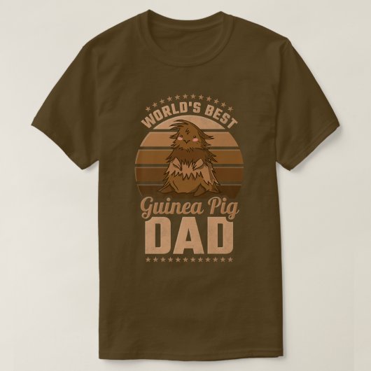 World's Best Guinea Pig Dad  Tシャツ (デザイン正面)