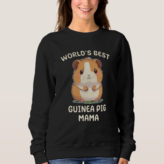 World's Best Guinea Pig Mama Mom Mum スウェットシャツ (正面)