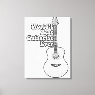 World's best guitarist ever. black and white キャンバスプリント