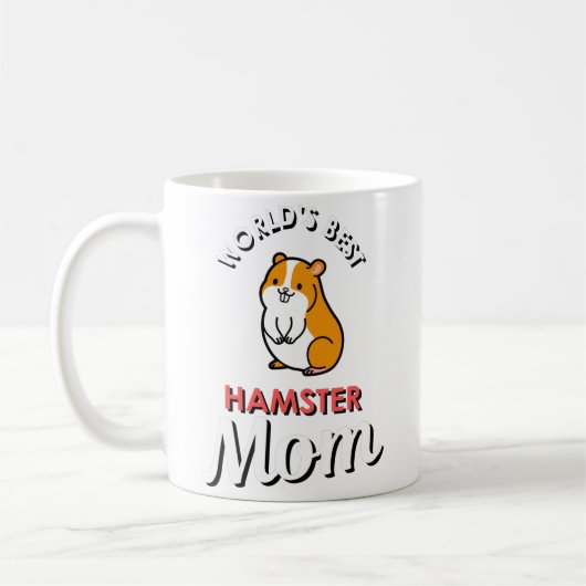World's Best Hamster Mom コーヒーマグカップ (左)