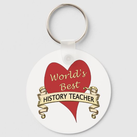 World's Best History Teacher キーホルダー (正面)
