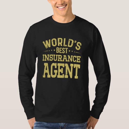 World's Best Insurance Agent Job Title Insurance A Tシャツ (正面)