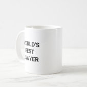 Worlds Best Lawyer Funny Career Coworker Gift コーヒーマグカップ (正面左)