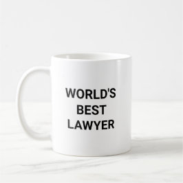 Worlds Best Lawyer Funny Career Coworker Gift コーヒーマグカップ