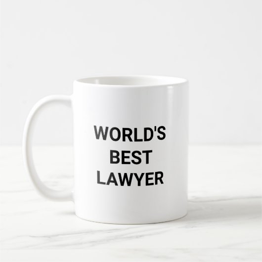 Worlds Best Lawyer Funny Career Coworker Gift コーヒーマグカップ (左)