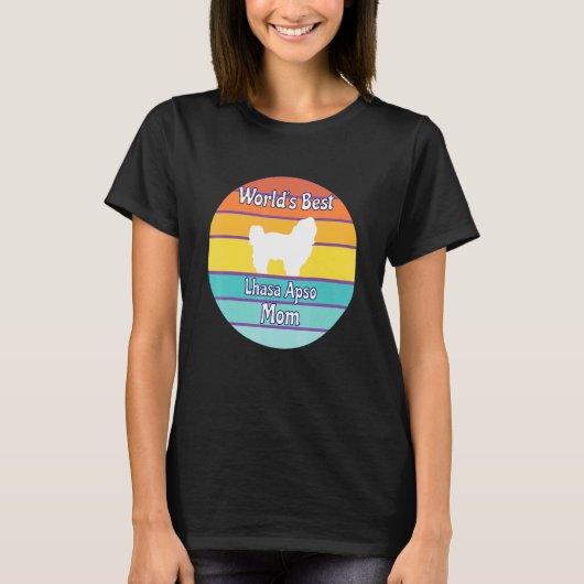 World's Best Lhasa Apso Mom Tシャツ (正面)