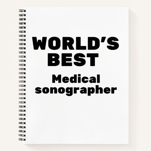 World's Best Medical Sonographer ノートブック (正面)