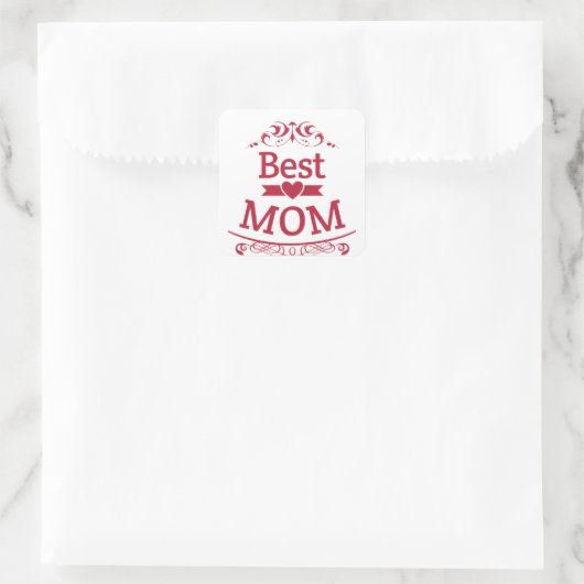 Worlds Best Mom スクエアシール (バッグ)