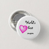 World's best mom button 缶バッジ (正面&裏面)