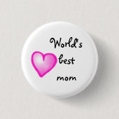 World's best mom button 缶バッジ (正面)