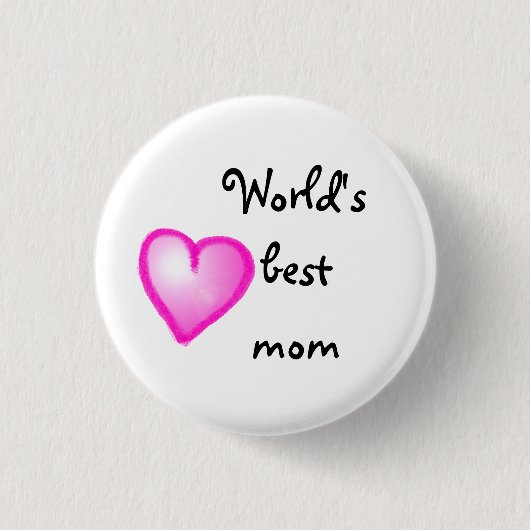 World's best mom button 缶バッジ (正面)