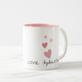 World's Best MOM Custom ツートーンマグカップ (正面右)