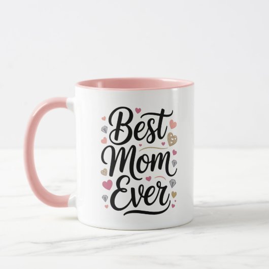 World's Best Mom Diamonds マグカップ (左)