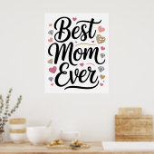 World's Best Mom Diamonds Personalized ポスター (キッチン)
