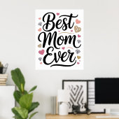 World's Best Mom Diamonds Personalized ポスター (ホームオフィス)