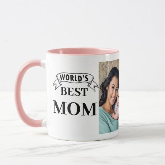 World's Best Mom Mug - Trendy Personalized Gift マグカップ (左)