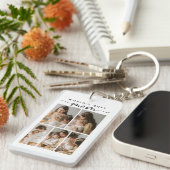 World's Best Mom Photo Collage Script Keepsake キーホルダー (正面右)