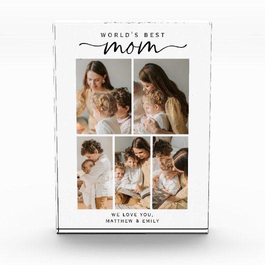 World's Best Mom Photo Collage Script Photo Block フォトブロック (正面)