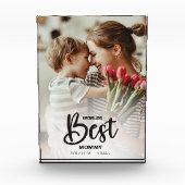 Worlds Best Mommy Photo with White Writing フォトブロック (正面)