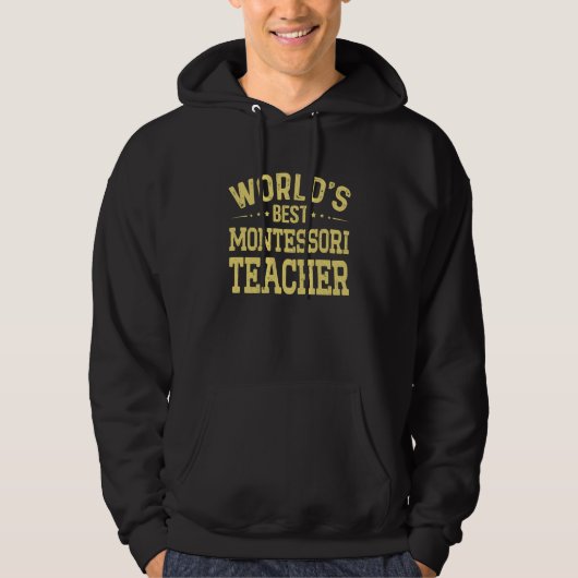 World's Best Montessori Teacher Job Title Montesso パーカ (正面)