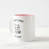 World's best mum- cat lovers gift ツートーンマグカップ (正面左)