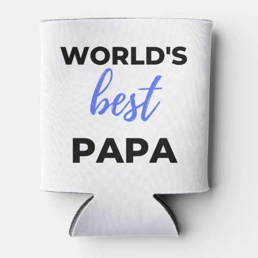 World's Best Papa bl 缶クーラー (正面)