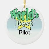 World's best Pilot セラミックオーナメント (正面)