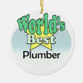 World's best Plumber セラミックオーナメント (正面)