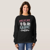 World's Best Rabbit Mom Bunny Lover Sweatshirt スウェットシャツ (正面フル)