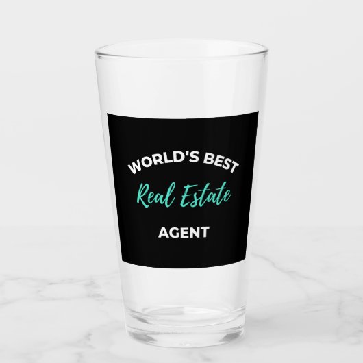 World's Best Real Estate Agent タンブラーグラス (正面)