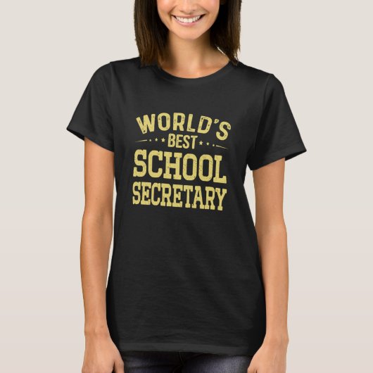 World's Best School Secretary Job Title School Sec Tシャツ (正面)