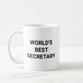 Worlds Best Secretary Funny Career Coworker Gift コーヒーマグカップ