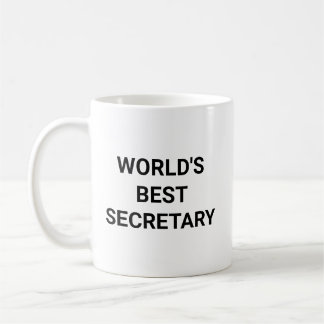 Worlds Best Secretary Funny Career Coworker Gift コーヒーマグカップ