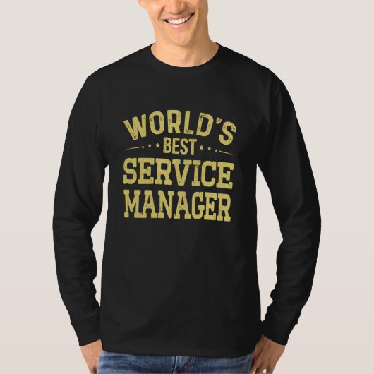 World's Best Service Manager Job Title Service Man Tシャツ (正面)