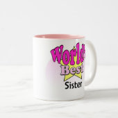 World's Best Sister ツートーンマグカップ (正面右)