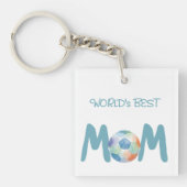 World's Best Soccer Mom Mother's Day Acrylic キーホルダー (正面)