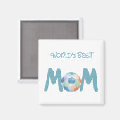 World's Best Soccer Mom Mother's Day Gift マグネット (正面/裏面)