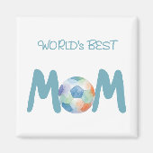 World's Best Soccer Mom Mother's Day Gift マグネット (正面)