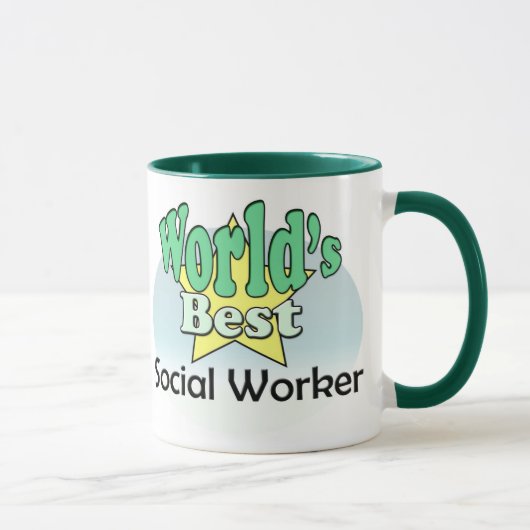 World's Best Social Worker マグカップ (右)