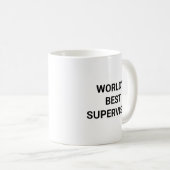 Worlds Best Supervisor Funny Career Coworker Gift コーヒーマグカップ (正面右)