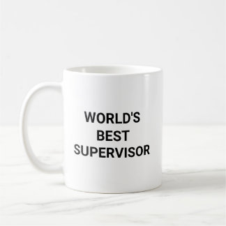 Worlds Best Supervisor Funny Career Coworker Gift コーヒーマグカップ