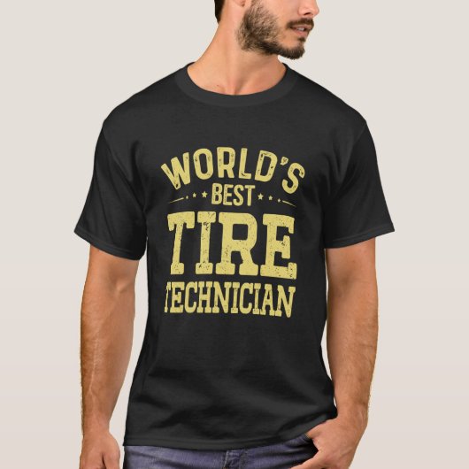 World's Best Tire Technician Job Title Tire Techni Tシャツ (正面)