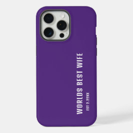 Worlds Best Wife Elegant Purple &White   iPhone 15 Pro Maxケース