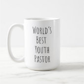 World's Best Youth Pastor コーヒーマグカップ (左)