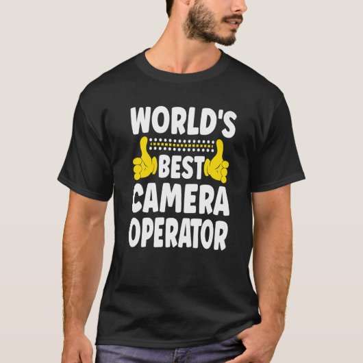 World's Camera Operator最高の Job Titleカメラオープン Tシャツ (正面)