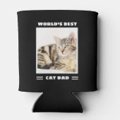 World's Cat最高のパパカスタム写真パーソナライズされた 缶クーラー (裏面)