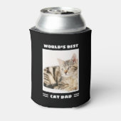 World's Cat最高のパパカスタム写真パーソナライズされた 缶クーラー (缶裏面)