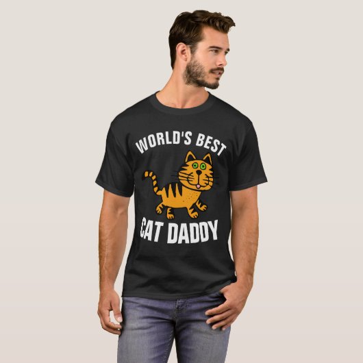 WORLD'S CAT (最高のパパ)DADDY Tシャツ (正面フル)